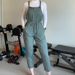 Women's Square Neck Belted Overalls from Target